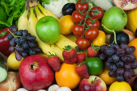 colourful fruits and vegetables